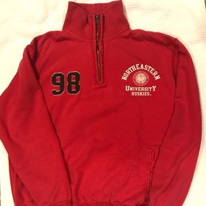 Northeastern University quarter zip sweatshirt